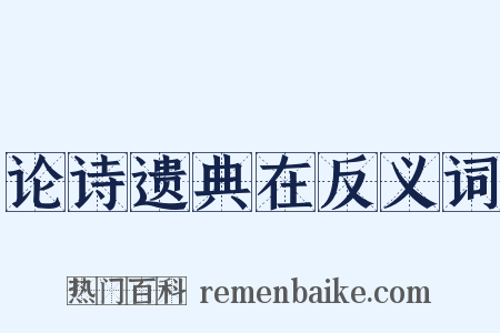 论诗遗典在反义词是什么意思的图片